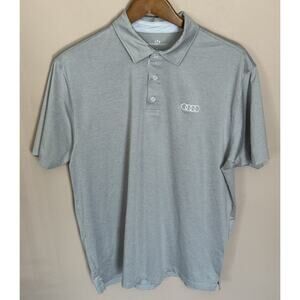Audi Logo Embroidered Polo Shirt Gray Medium